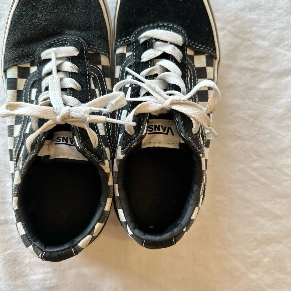 Vans Old Skool Checkers Black/White Kids Shoes Youth Size4.5 Off The Wall unisex